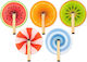 Kikkerland Fruity & Sweet Βεντάλια Lollipop Μπλε