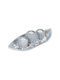 Set Suporturi Decorative pentru Lumânări 3 Lumânări Gri Alb Dimensiuni 7.5 X 38.5 X 16 Cm Relaxdays