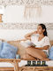 Suporturi pentru lumânări Mesaj Acasă Pietre Decorative 4 Lumânări Relaxdays 7,5 X 33 X 11,5 Cm