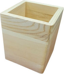Μολυβοθήκη Ξύλινη Τετράγωνη 8x8x10cm Μολυβοθήκη Ξύλινη Τετράγωνη 8x8x10cm