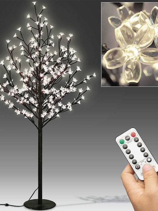 Brad iluminat cu telecomandă 180 cm 200 LED-uri interior exterior