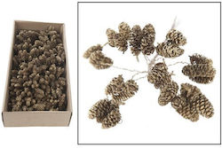 Birch Pine Cones Gold Wash 3 Pcs