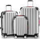 Set de bagaje Monzana Abs Baseline Argintiu 3 piese 34 X 20 X 50 cm 40 X 25 X 60 cm 46 X 28 X 70 cm