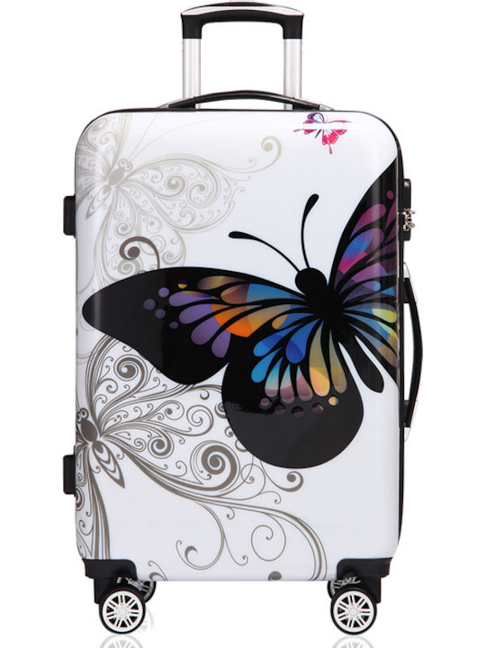 Monzana Голям самолетен куфар Butterfly 75x49x29 см 4 колела 360 градусово въртене поликарбонат многоцветен Monzana Голям самолетен куфар Butterfly 75x49x29 см 4 колела 360 градусово въртене поликарбонат многоцветен