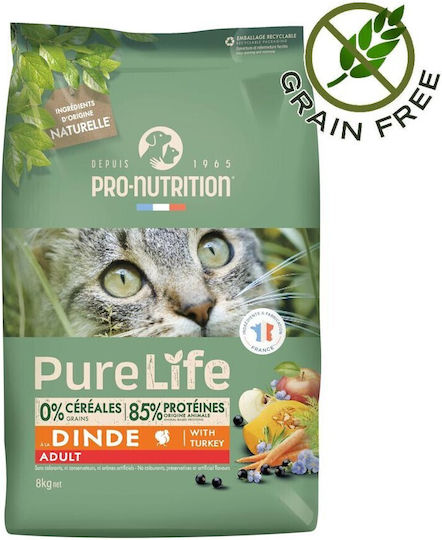 Flatazor Pure Life Храна за котки за възрастни с пуйка 8.00 кг
