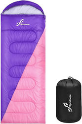 Sportneer Sleeping Bag Μονό Purple Pink Sportneer Sleeping Bag Μονό Purple Pink