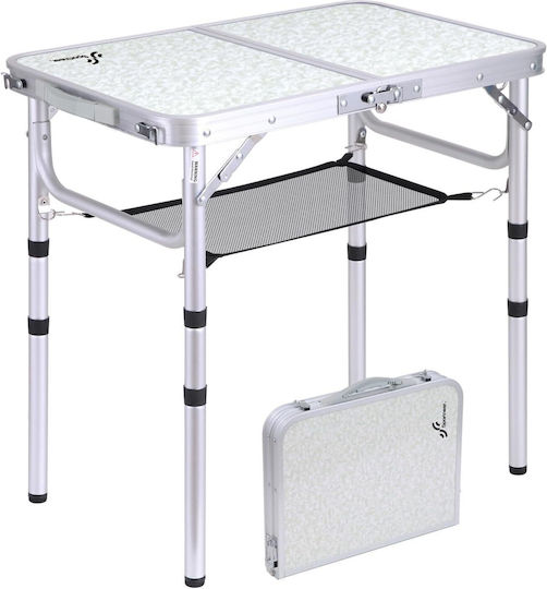 Sportneer Folding Camping Table Adjustable Height Portable Camping Garden Picnic Aluminum