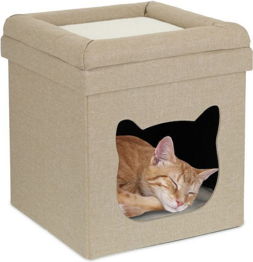 Two-story Cat House Relaxdays 44 X 40 X 40cm Mdf Brown White