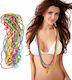 Set 12 Neon Necklaces Relaxdays Multicolor Length 49cm