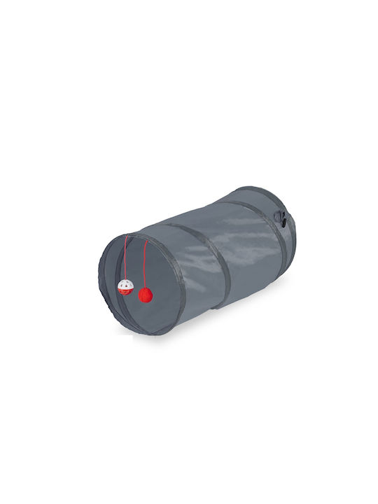 Cat Play Tunnel Relaxdays Foldable 48cm x 25cm Gray