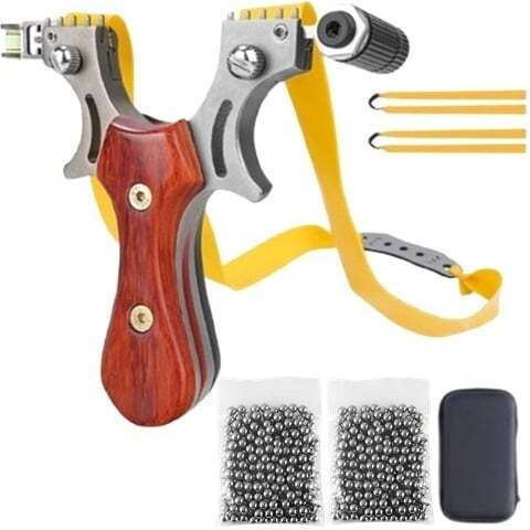 Set de Șabloane Metalice Tăiate cu Laser 200 Bile Metalice 9 Mm 12 Cm Mâner din Lemn Bobină Carcasă Maro Inclusă