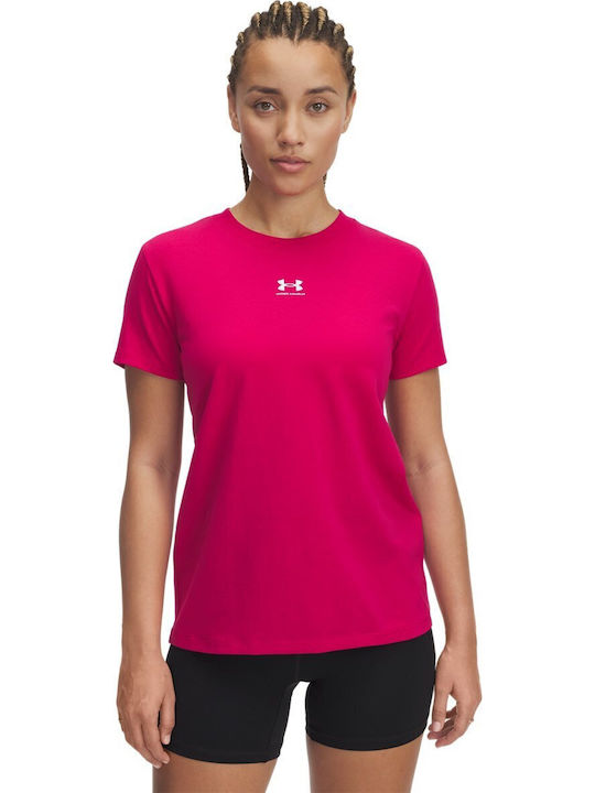 Under Armour Core Ss Damen T-Shirt Rot