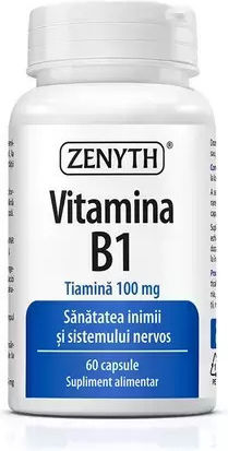 Zenyth Βιταμίνη B για Ενέργεια, Ενίσχυση του Ανοσοποιητικού & τo Δέρμα 100mg 60 κάψουλες