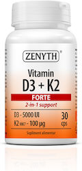 Zenyth Vitamina D3 & K2 5000iu Natural 100gr 30 capace