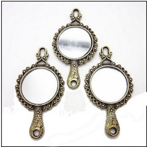 Καθρεπτάκι Μεταλλικό Antique Bronze 58mm 1 Τεμ