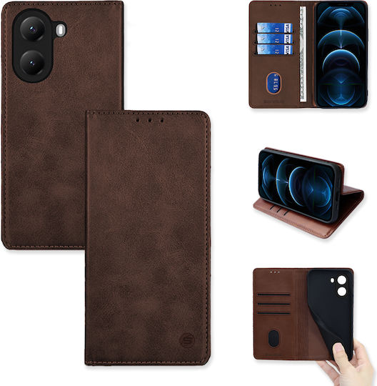 Vintage Magnet Wallet Case Sonique Xiaomi Poco X7 Pro 5g Brown