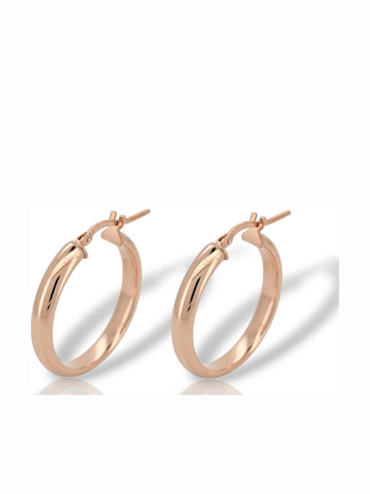 Mentzos Earrings Hoops made of Silver Gold Plated