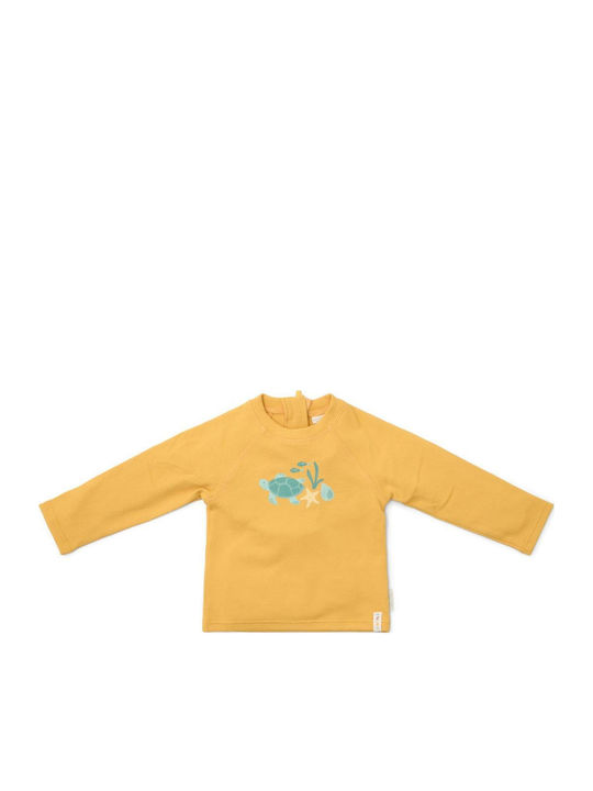 Little Dutch Kids Swimwear Rashguard With Long Sleeve Sunny Yellow