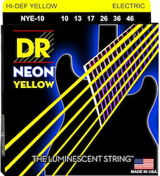 Dr Strings Neon Gelb Nye-10 E-Gitarrensaiten 01...