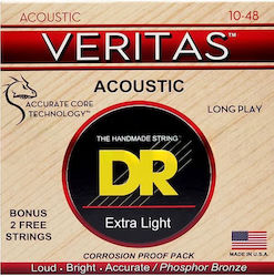 Dr Strings Veritas Vta-10 Phosphor Bronze Akustikgitarrensaiten 010 048 Extra-leicht Dr Strings Veritas Vta-10 Phosphor Bronze Akustikgitarrensaiten 010 048 Extra-leicht
