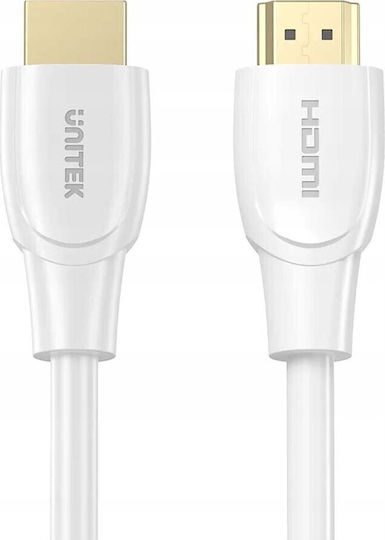 Unitek HDMI 2.0 Premium Високоскоростен 4K 60Hz HDR Кабел HDMI Мъжки - HDMI Мъжки 7.5м Бял