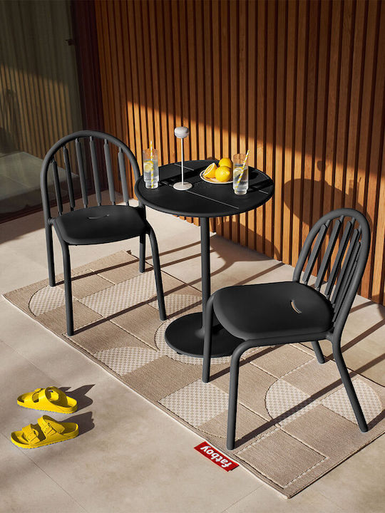 Outdoor Chair Aluminum Anthracite 2pcs 52x56x80.5cm