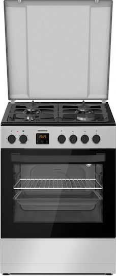 Heinner Κουζίνα 65lt με Εστίες Υγραερίου Π60εκ. Inox