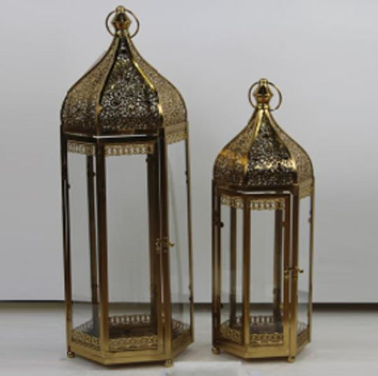 Floortop Metallic Lanterns Set Bronze 2pcs