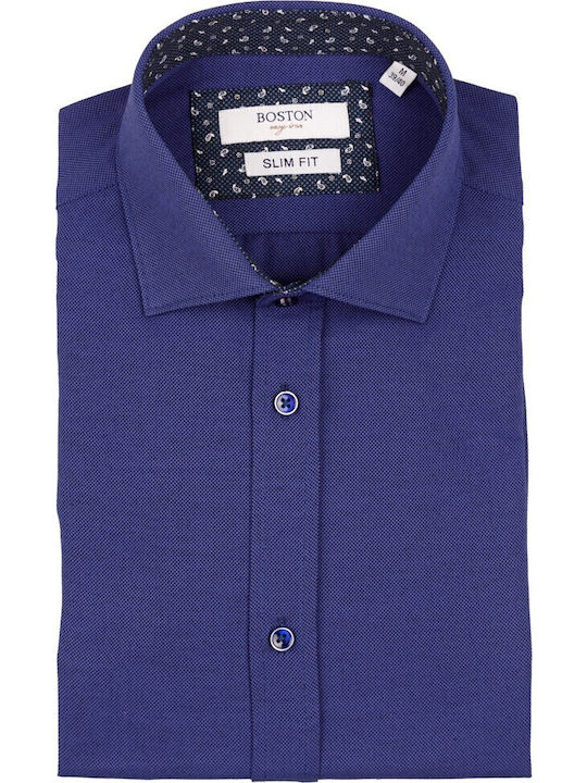 Boston Baumwolle Hemd Dark Blue