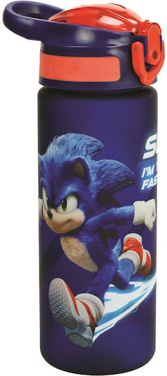 Gim Hedgehog Παιδικό Παγούρι Θερμός Πλαστικό με Καλαμάκι Sonic 600ml (Διάφορα Σχέδια/Χρώματα)