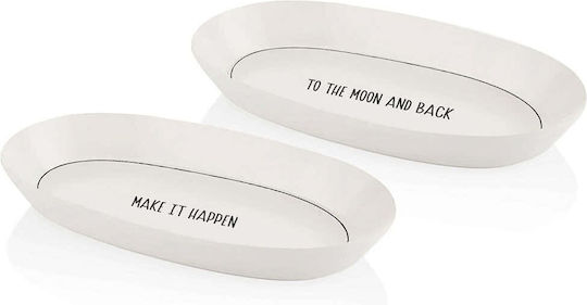 Hermia Serving Platter Oval White 29x15cm