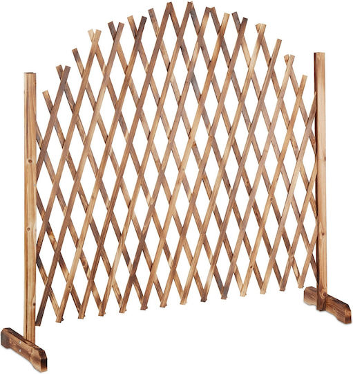 Spalier Extensibil pentru Plante Căţărătoare Lemn Relaxdays H 98-108cm L 37-200cm Maro Deschis