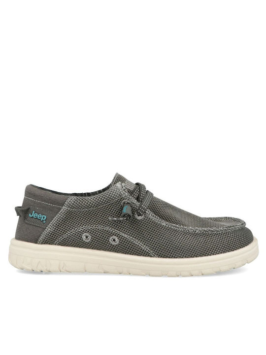Jeep Footwear Ανδρικά Μοκασίνια σε Γκρι Χρώμα