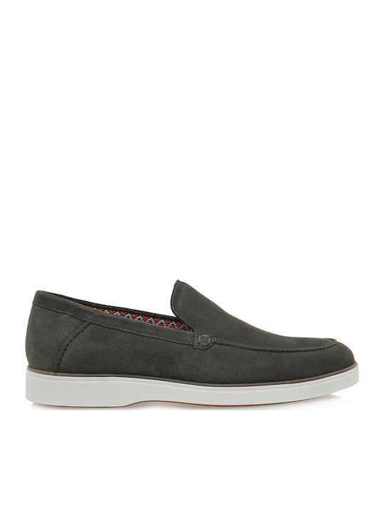 Suede Ανδρικά Loafers σε Πράσινο Χρώμα