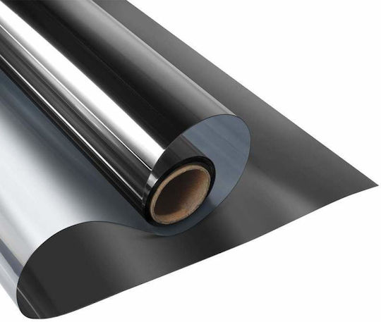 Siks Reflective Film Interior Windows Mirror Effect Uv Sun Protection 60x300cm Black Silver
