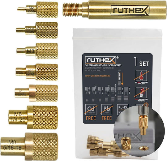 Ruthex Soldering Tips Threaded Inserts