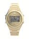 Timex Digital Women's Watch with Gold Metal Bracelet