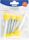 Round Sponge Brushes Set of 6 Mushroom Shape Sizes 15mm 20mm 35mm Stylex
