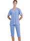 Odyssey Sommer Damen Pyjama-Set Sky Blue