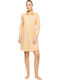 Pink Label Winter Women's Nightdress Gold
