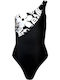 One Shoulder Swimsuit Black