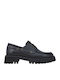 Δερμάτινα Γυναικεία Loafers σε Μαύρο Χρώμα
