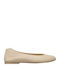 Leather Ballerinas Beige