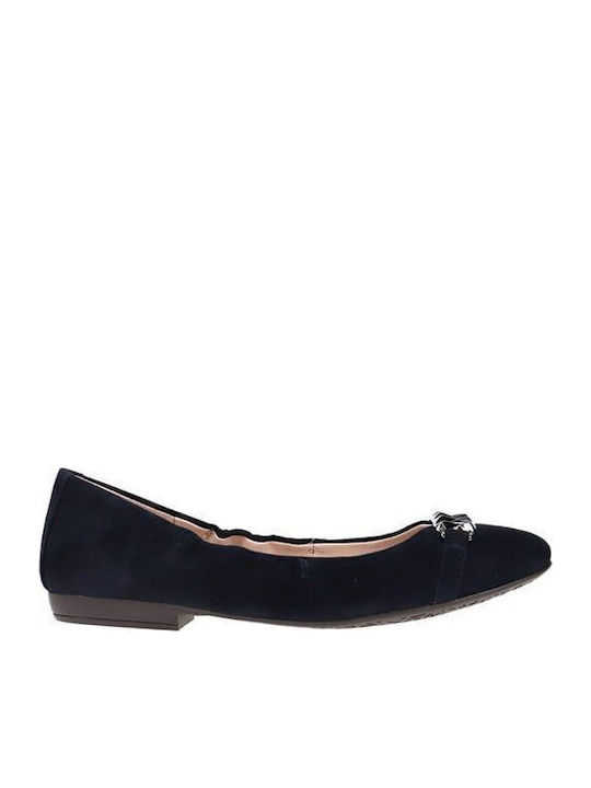 Glind Flats Suede Γυναικείες Μπαλαρίνες σε Μπλε Χρώμα