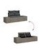 Zweisitziges Sofa Außenbereich Rattan mit Kissen 55x55x37cm