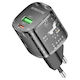 Borofone Charger Without Cable with USB-A Port and USB-C Port 20W Power Delivery / Quick Charge 3.0 Blacks (BN17 Sunlight)