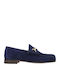 Suede Damen Mokassins in Blau Farbe
