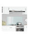 vidaXL Rectangular Kitchen Back made of Glass White 110x50x0.6cm 42001287 1pcs