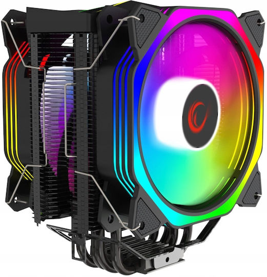 Rampage Octagon C60 CPU Kühlung Doppellüfter für Socket 1700 / AM5 mit ARGB Beleuchtung Schwarz