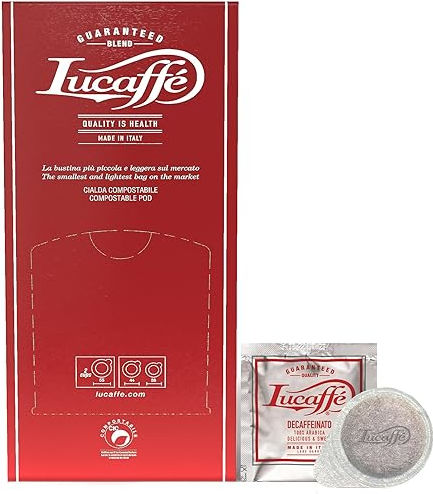 Lucaffe Capsules Espresso Decaffeine Compatible with Machine E.S.E. Pod 150caps,tobolek
